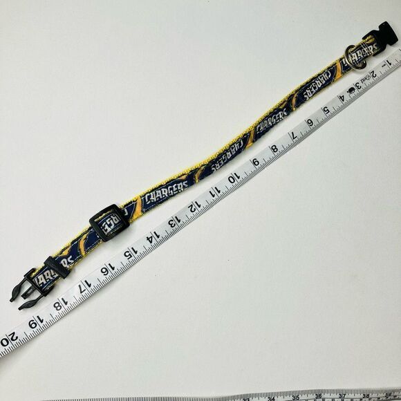 LA Chargers Dog Collar In Blue & Yellow - Picture 9 of 10